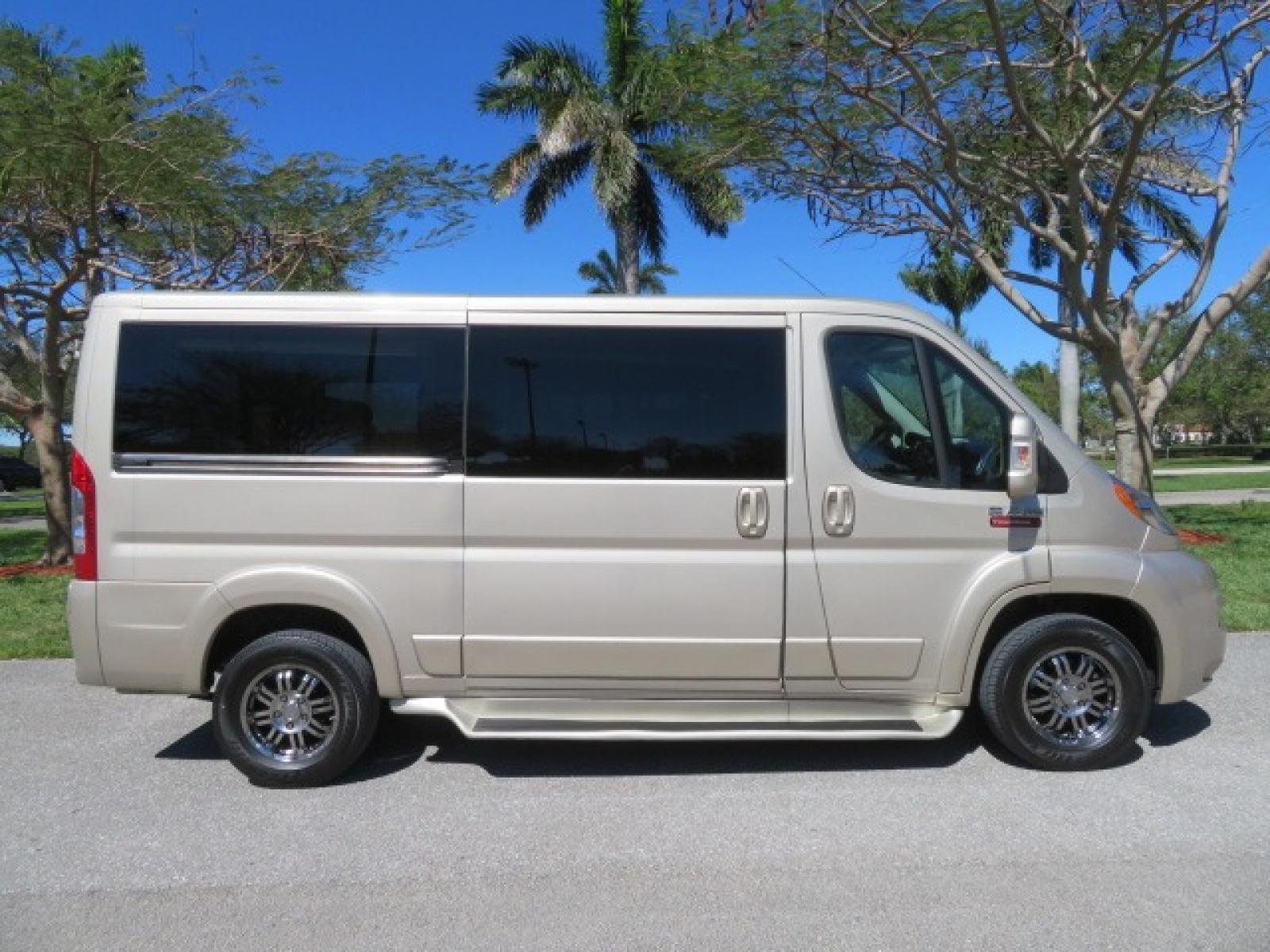 2016 Gold /Tan and Black Leather RAM Promaster (3C6TRVAG5GE) , located at 4301 Oak Circle #19, Boca Raton, FL, 33431, (954) 561-2499, 26.388861, -80.084038 - You are looking at a Gorgeous 2016 Ram Promaster Tempest X Handicap Wheelchair Conversion Van with 30K Original Miles, Lowered Floor, Dual Side Entry Doors, Power Passenger Side Entry Door, 750lb Braunability Wheelchair Lift, 4 Passenger Rear Power Bench Seat/Bed, Navigation, Rear Entertainment, Sur - Photo #8